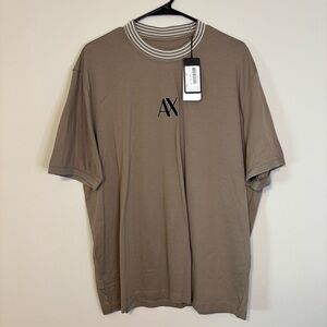 Armani Exchange Taupe Short Sleeve Tee